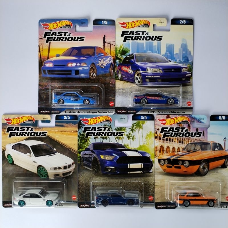 Hot Wheels Fast & Furious Set C Integra / Maxima / M3 E46 / Mustang ...