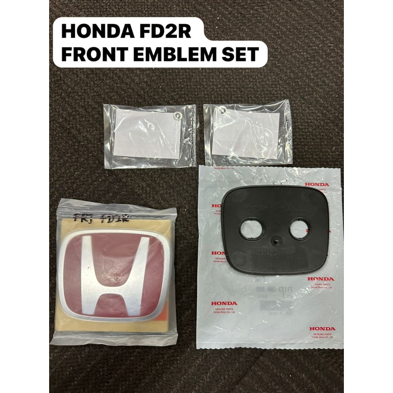 HONDA CIVIC FD2R FRONT EMBLEM RED H SET GENUINE | Shopee Malaysia