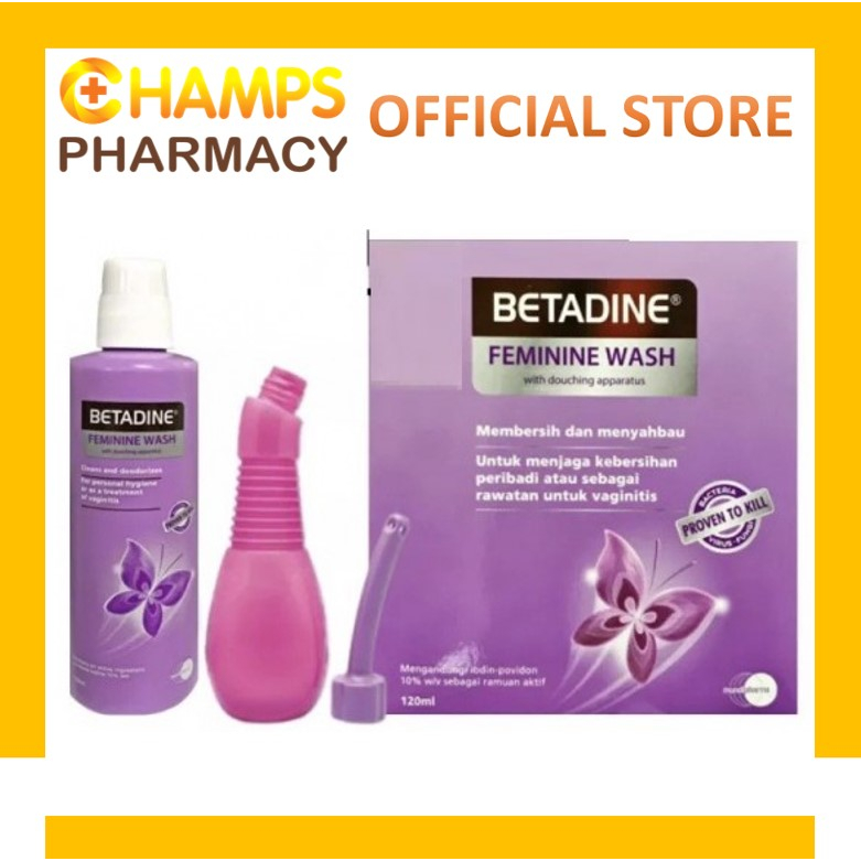 BETADINE FEMININE WASH WITH DOUCHING 120ML Shopee Malaysia