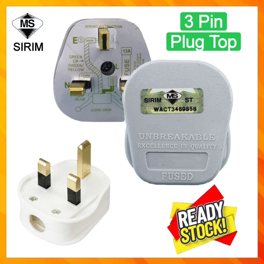 SIRIM 13A 3 Pin Plug Top Socket Plug Top Suis Electric Induction Cooker