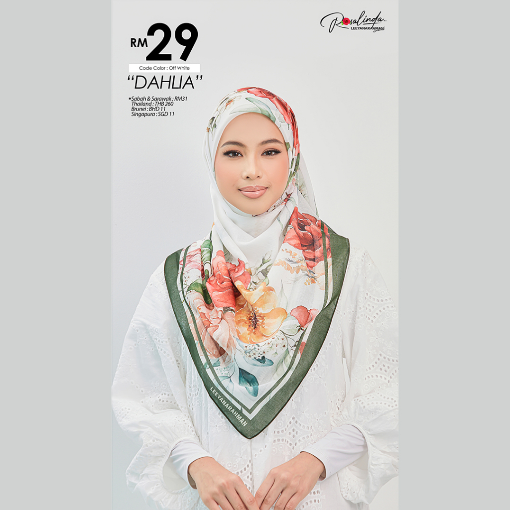 Leeyanarahman Scarves Bidang 45 Tudung Bawal Printed Cotton Voile ...