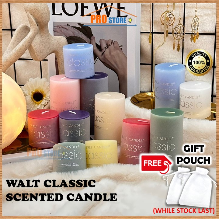Aromatherapy WALT classic Scented Candle Pillar Candle Lilin Wangi