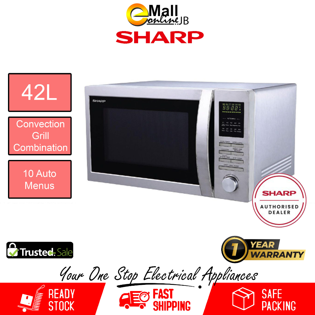 Sharp 42L R954AST Microwave Oven with Convection Combination Grill