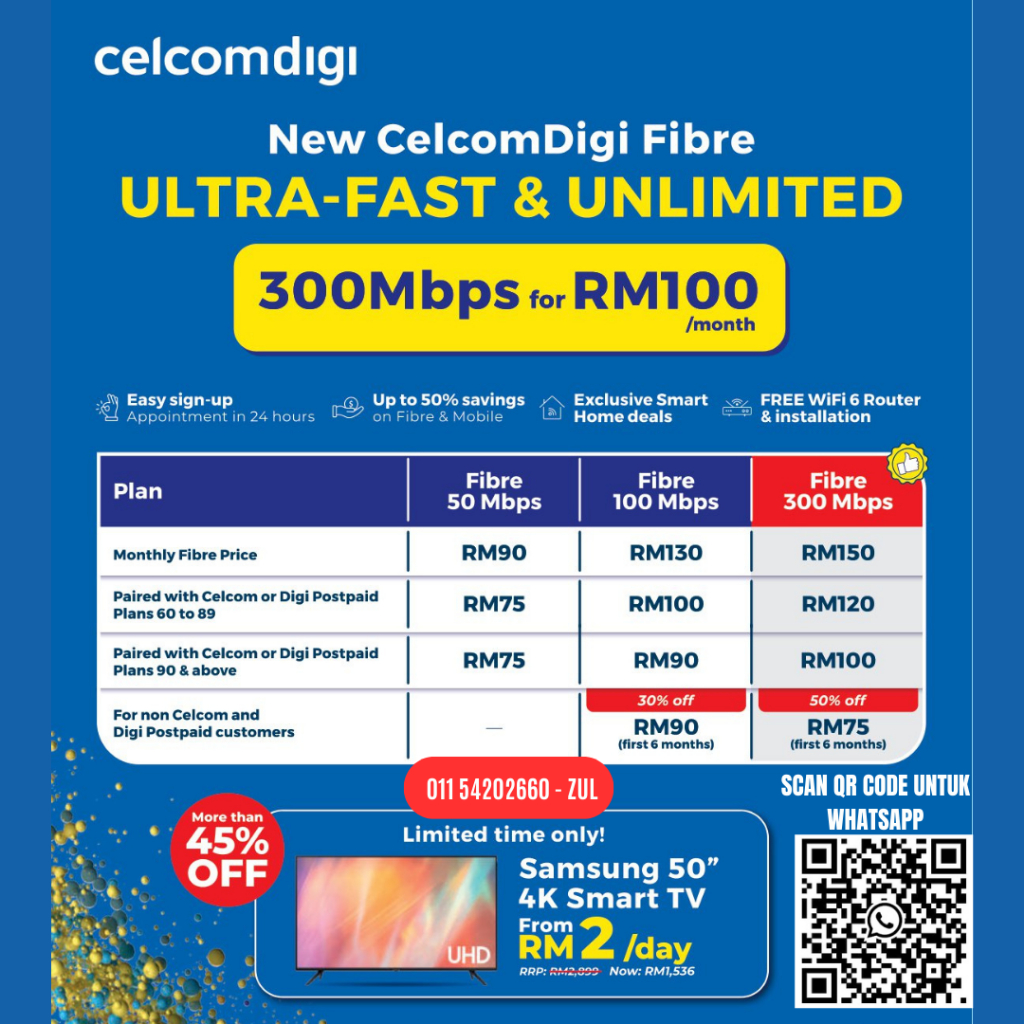 CELCOMDIGI HOME FIBRE | Shopee Malaysia