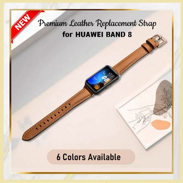 Genuine Leather Watch Band Strap For Huawei Band 8 Bracelet Wristband  Watchband