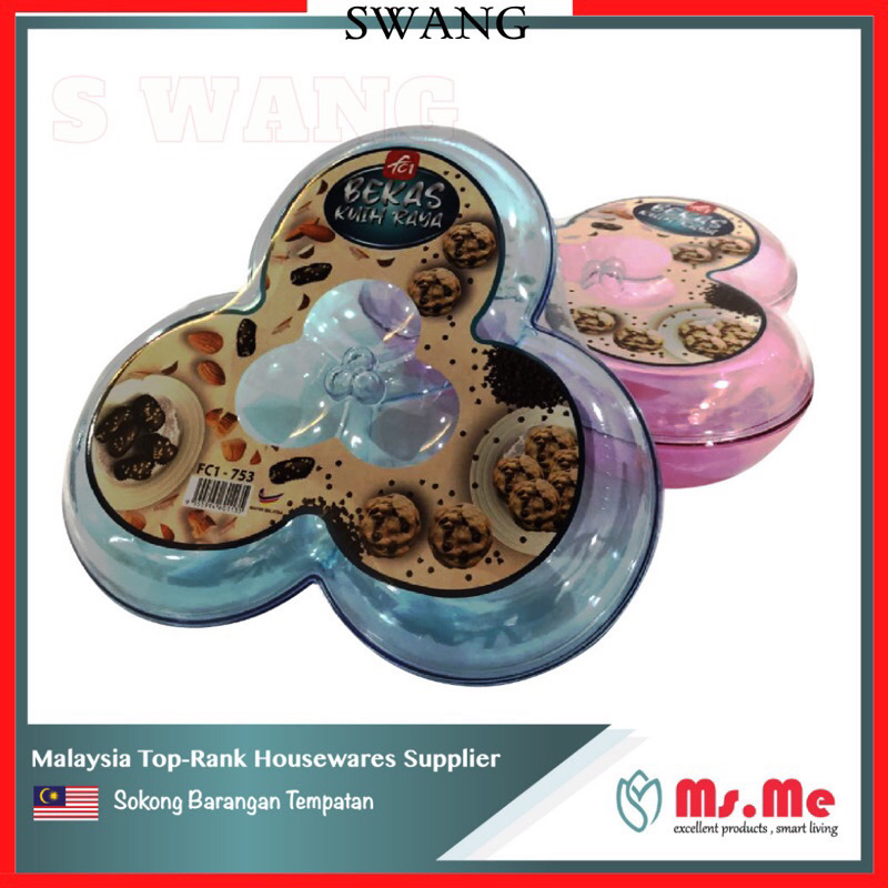 Ms.Me Hari Raya CNY Candy Fruit Kuih 5 Compartment Container Round ...