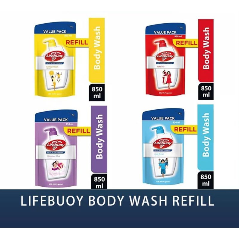 Lifebuoy Body Wash Refill Pack 850ml Shopee Malaysia
