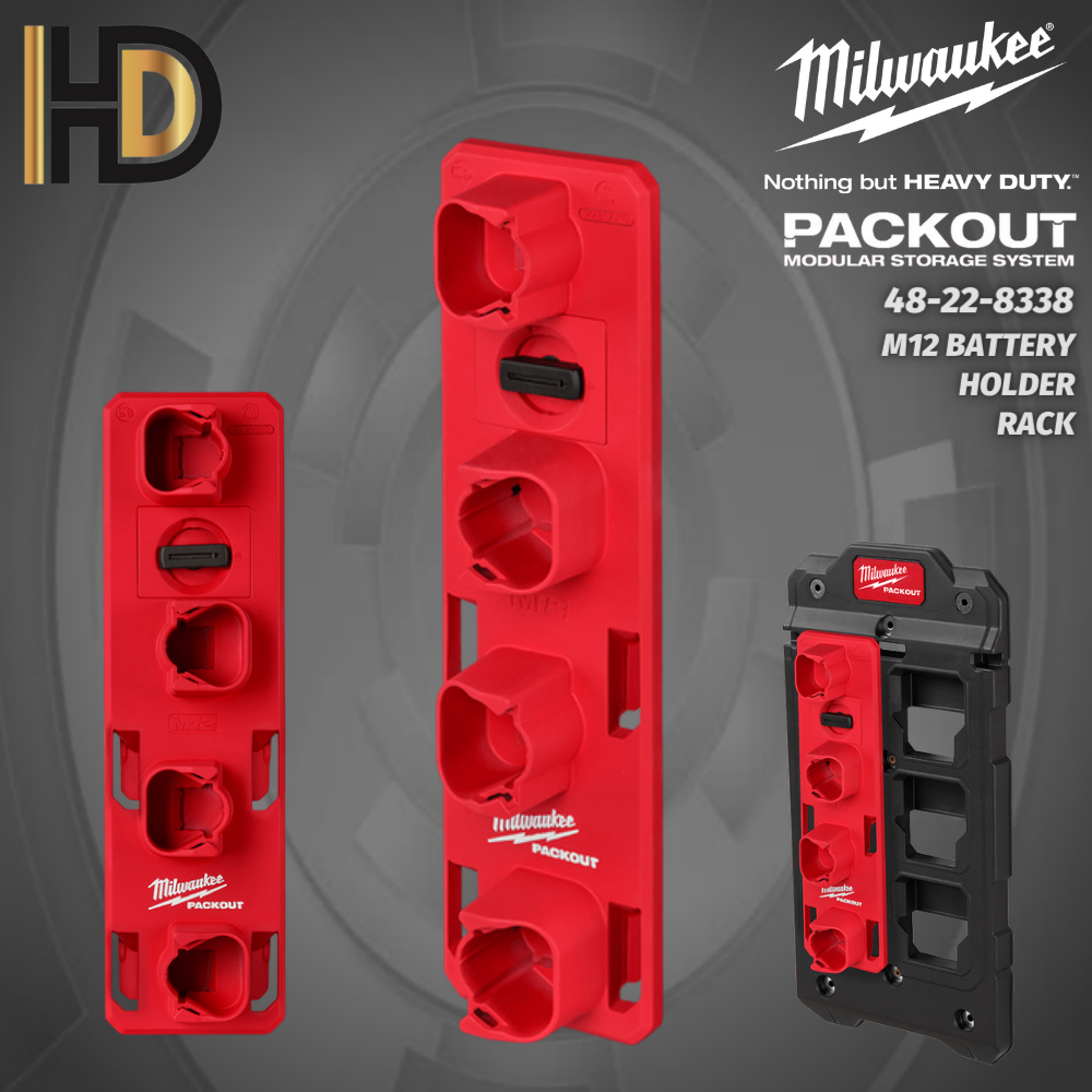 Milwaukee PACKOUT M12 Battery Rack / Milwaukee PACKOUT Compact M12 ...
