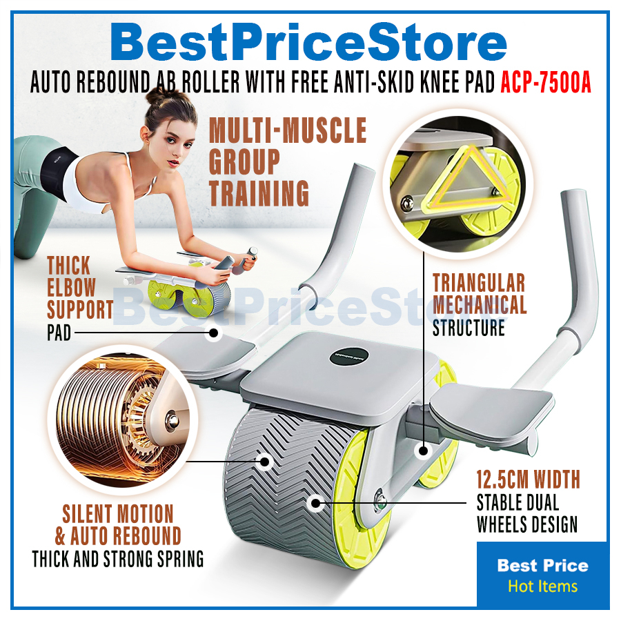 Slide Fit Exercises Ab Roller With Elbow Support, Automatic