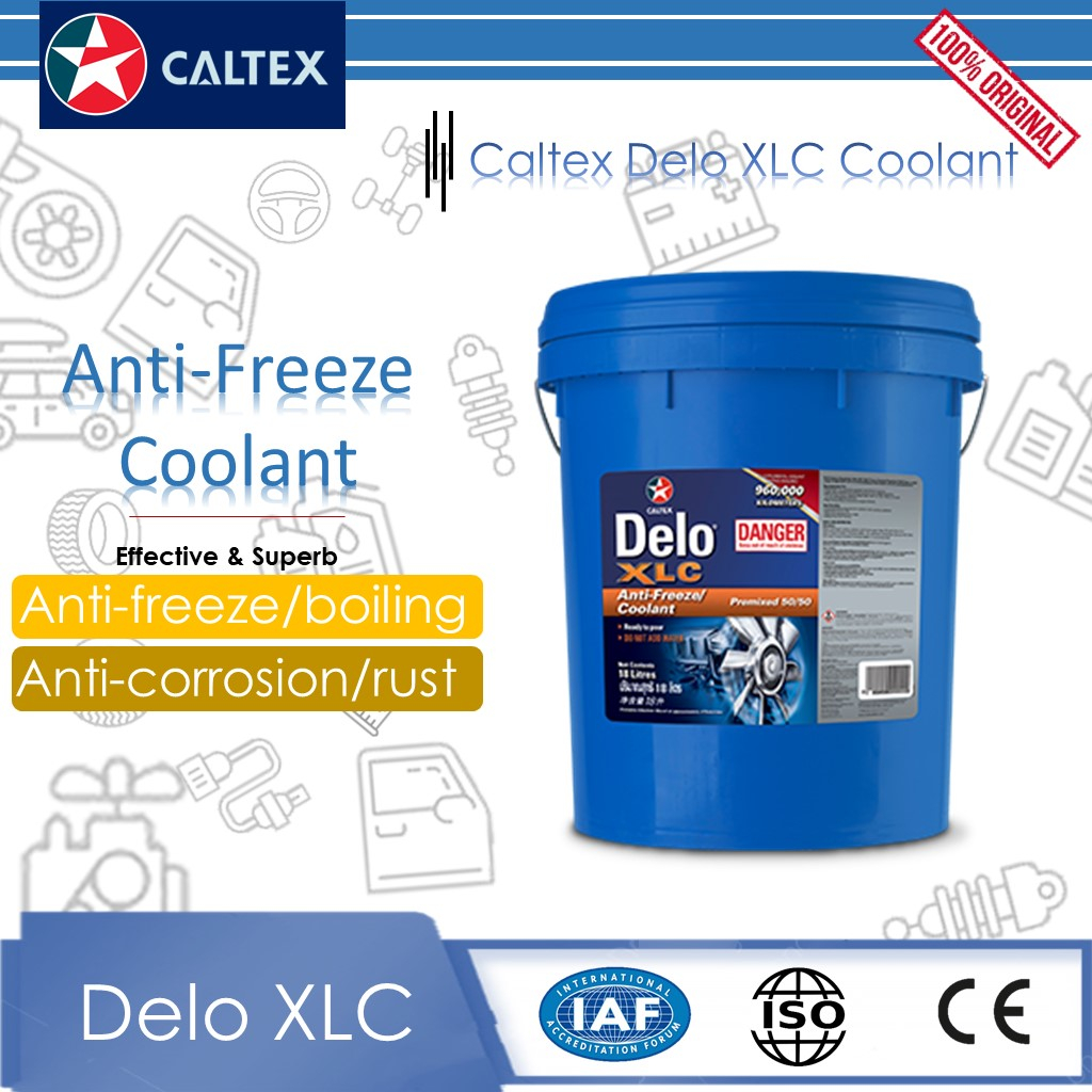 CALTEX Delo XLC Premix 50/50 Coolant (18L) Caltex Coolant Delo