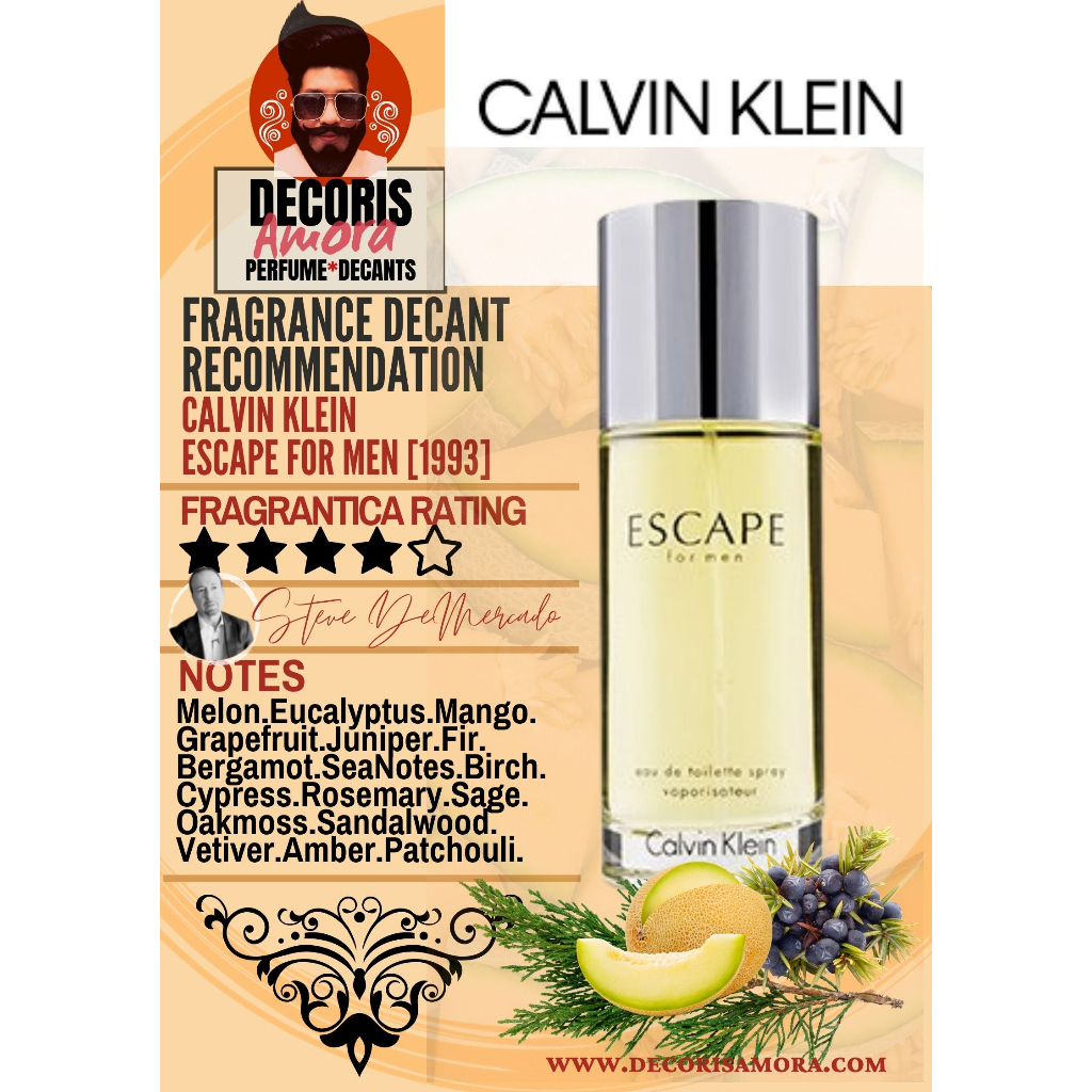 Calvin Klein Escape For Men Perfume Decant