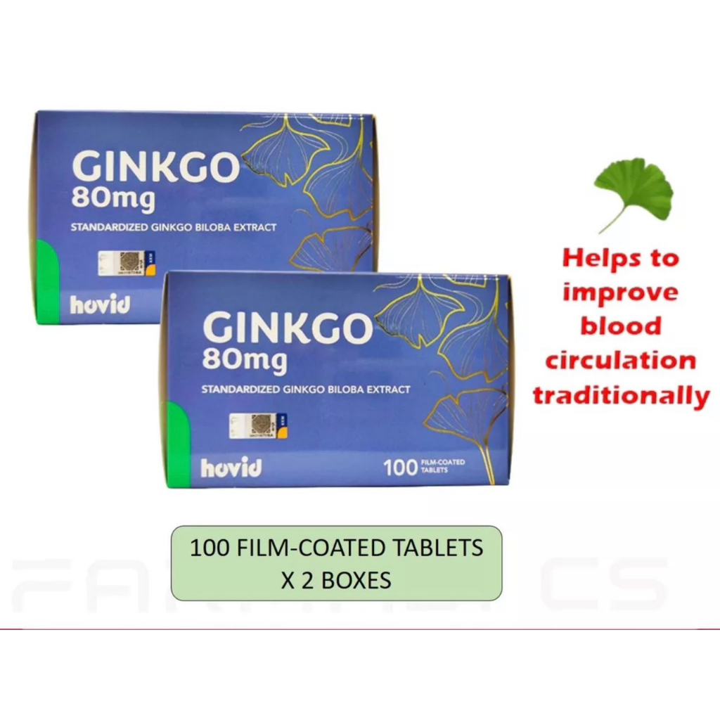 BUY 1 FREE 1 HOVID GINKGO 80mg x 100's Film-coated table | Shopee Malaysia