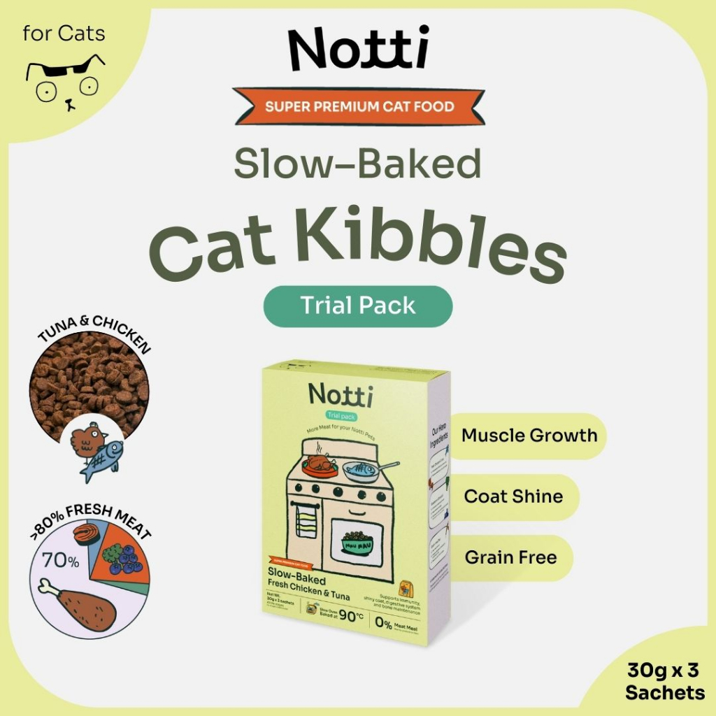 (Trial Kit) NOTTI Mau Mau SlowBaked Fresh Chicken & Tuna (Super
