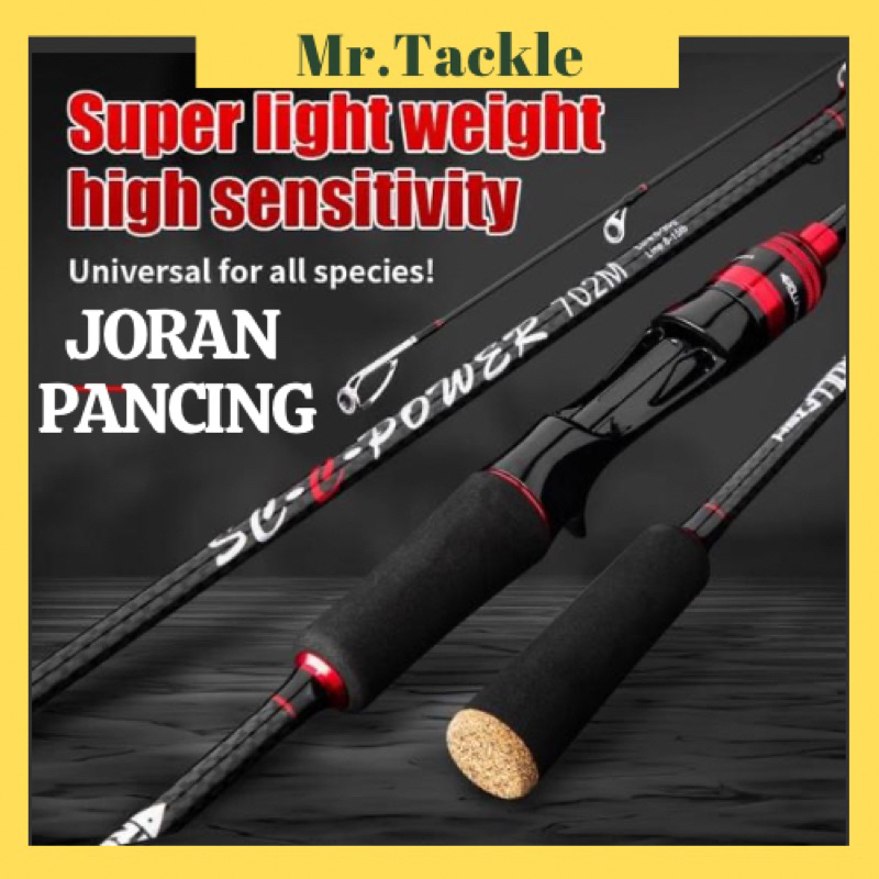 Portable Fishing Rod Joran Pancing 1.6m 1.8m 2.1m Casting Spinning
