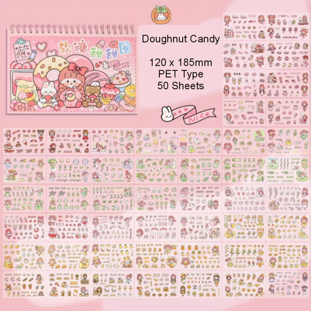 Aki Sauce 50 Sheets Sticker Book/Cute Stickers/PET Stickers/Washi