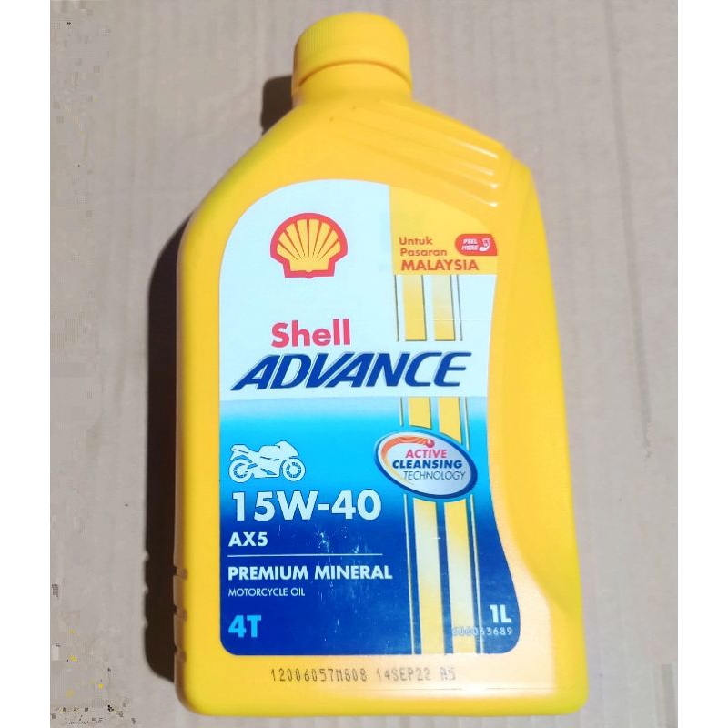 SHELL ADVANCE AX5 15W40 4T ENGINE OIL MALAYSIA 1L/1BTL | Shopee Malaysia