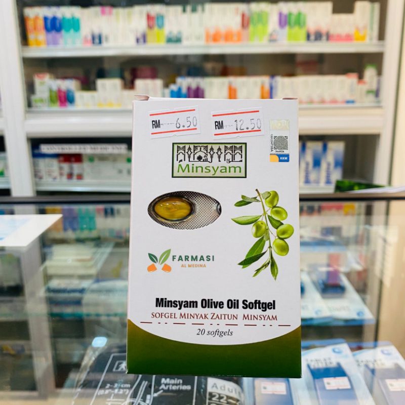 🌿 Minsyam Sofgel MINYAK ZAITUN 🫒 Olive Oil ( 1 Box / 20 Softgel