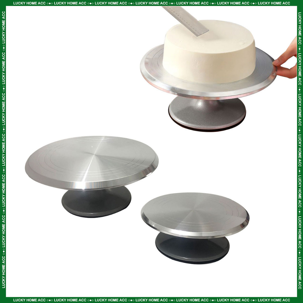 Ready Stock!!! Aluminium Turntable Cake Turntable Decorating Turntable  Baking Stand Round Turn Table