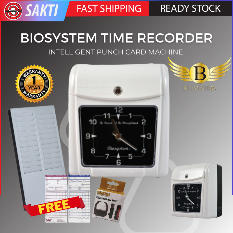 Biosystem Punch Card Machine Time Recorder Attendance Shopee Malaysia