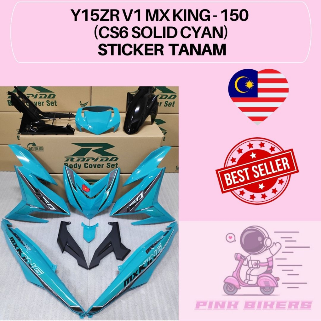 Coverset Y15ZR V1/V2 MX King 150 (28)Bodyset (Sticker Tanam) Shopee