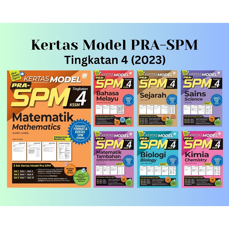 Sasbadi Kertas Model Pra Spm Tingkatan 4 2023 Shopee Malaysia