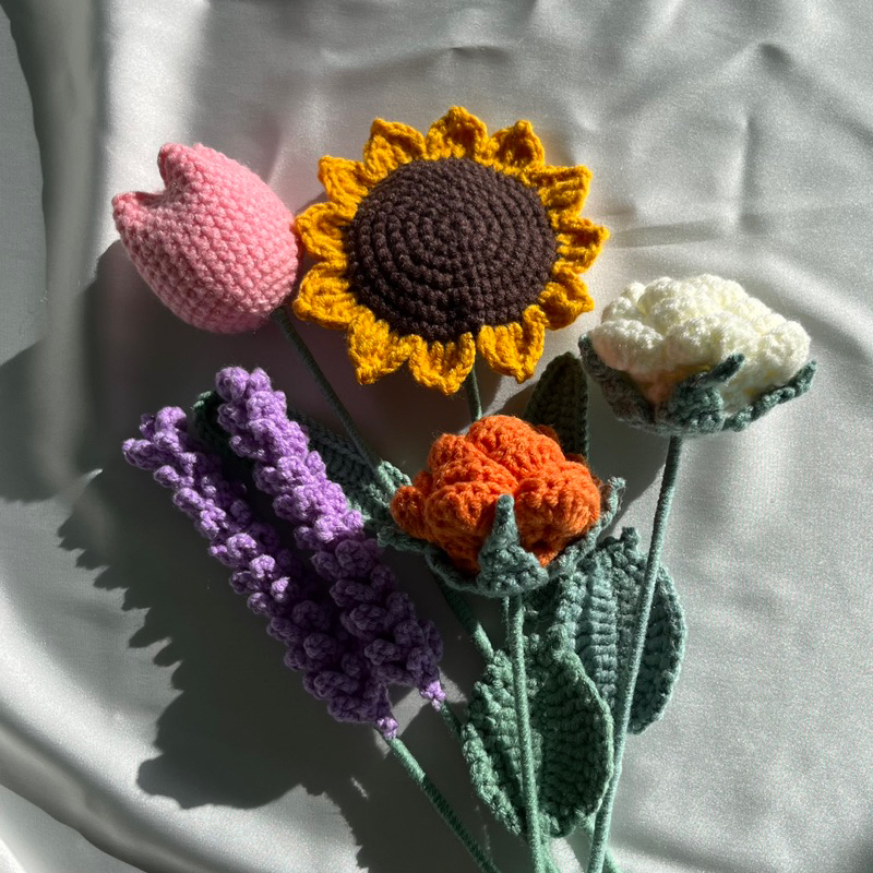 CROCHET FLOWER BOUQUET | BUNGA KAIT | BIRTHDAY GIFT | GIFT BOX | TULIP ...