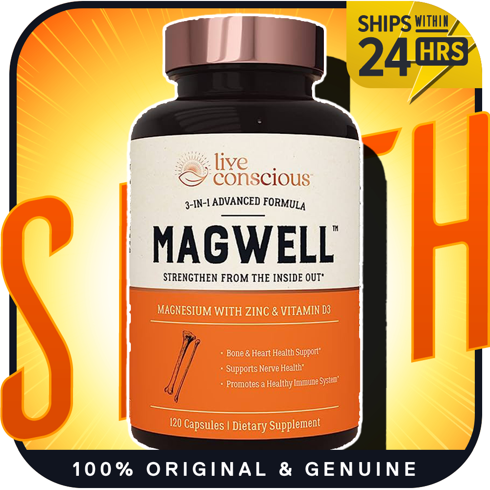 Live Conscious Magwell Magnesium Zinc & Vitamin D3 l OmegaWell Omega 3