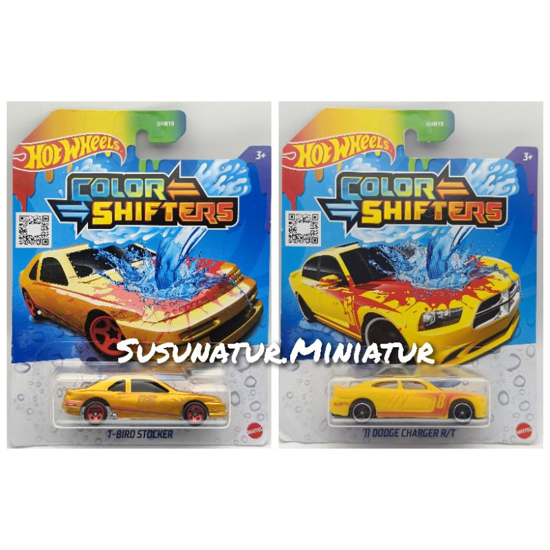 Hot Wheels Color Shifters T Bird Stocker 11 Dodge Charger Rt Card Hw 2014 2015 Miniature 3466