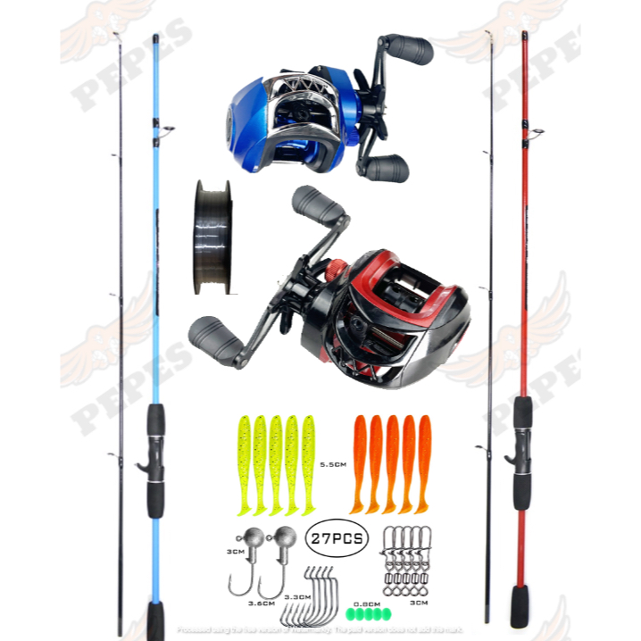 Fishing Rod Reel Set 1.8M with Full Fishing bait | Shopee Malaysia