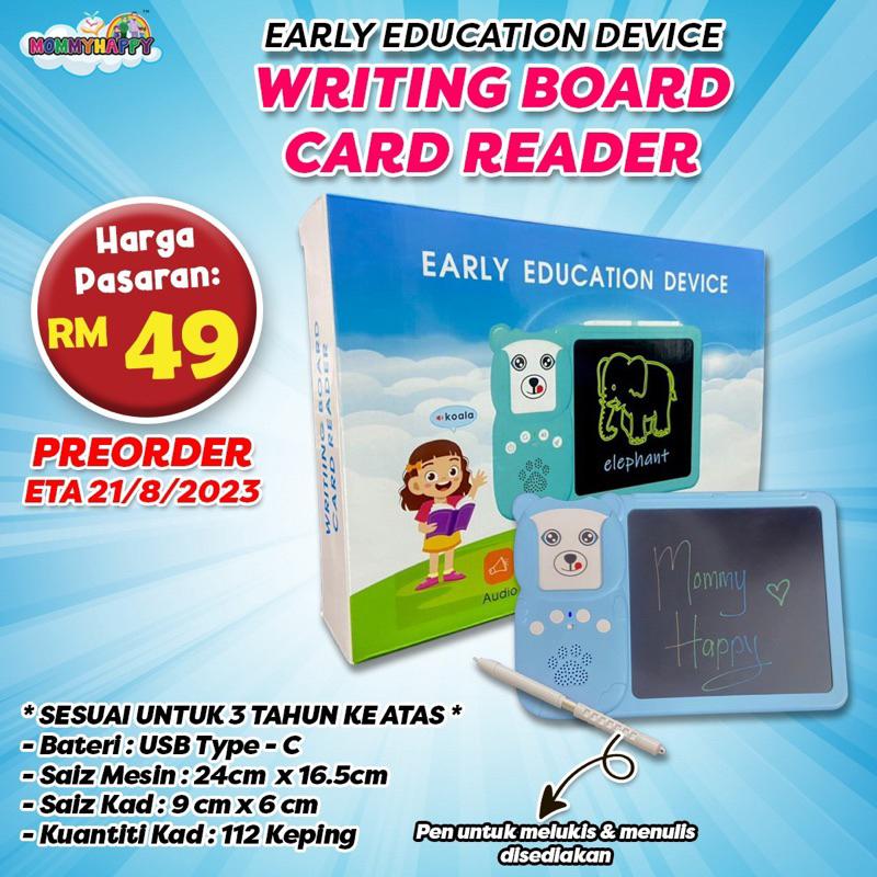 EARLY EDUCATION DEVICE ( WRITING BOARD CARD READER) | Shopee Malaysia