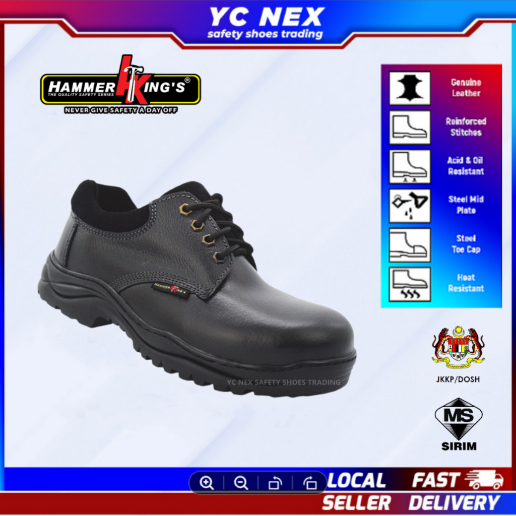 Safety Shoes Hammer King's Safety Boots Premium Quality Genuine Leather
