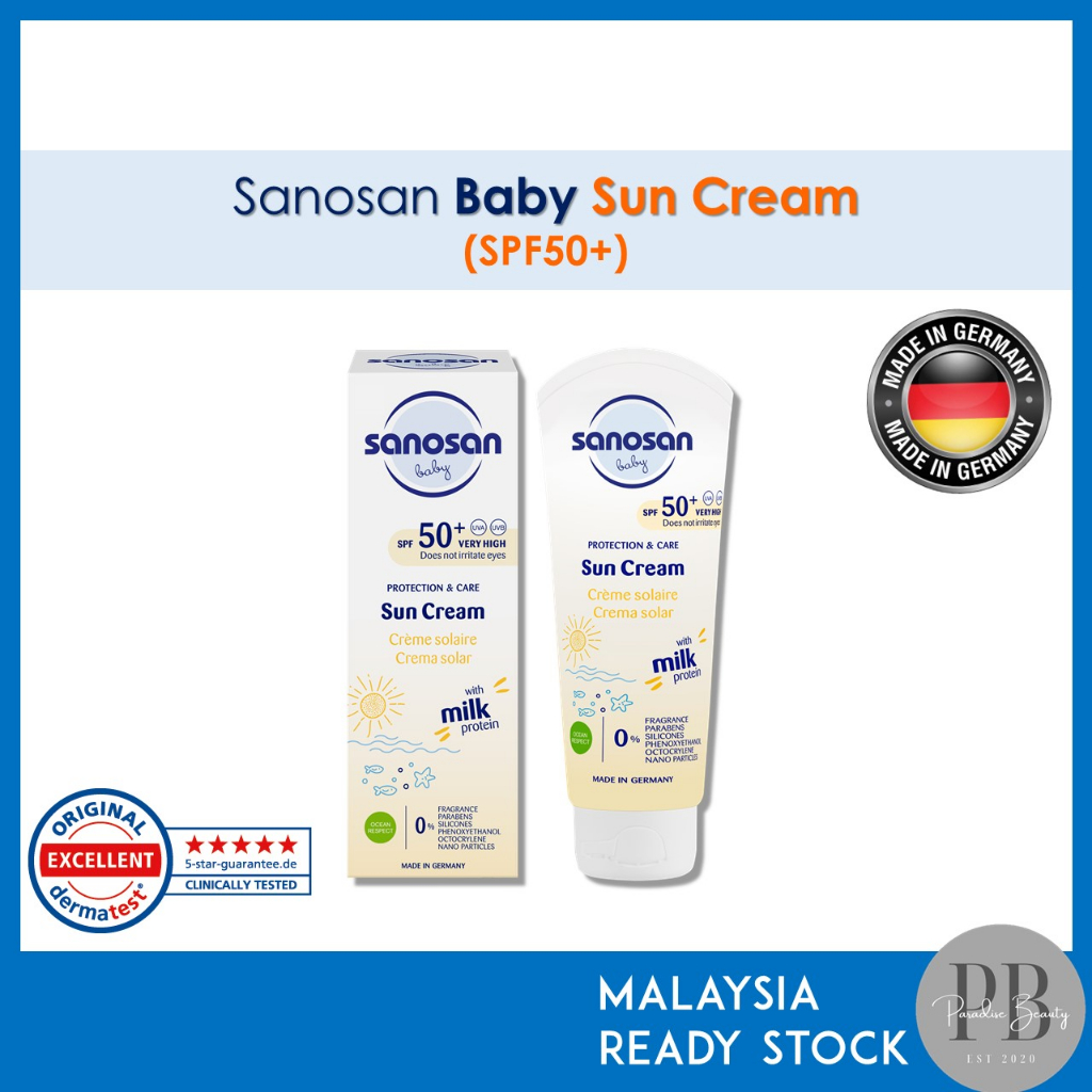 Sanosan Baby Sun Cream SPF50+ 75ml (Safe for Baby, Children & Adult