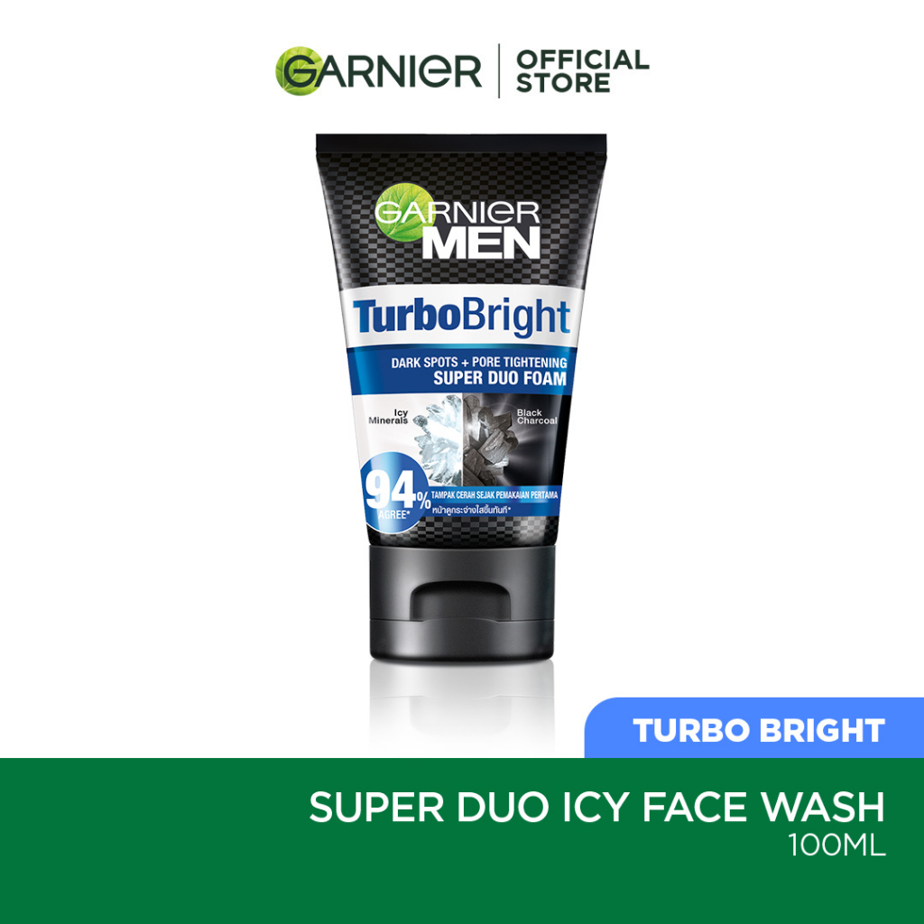 Garnier Men Turbo Bright Super Duo Icy Face Wash Shopee Malaysia