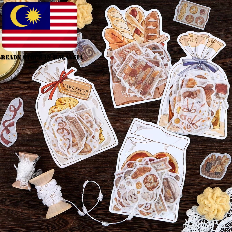 *GC DEALS* INS Lovely Bakery Bread Cake Shop Series Washi Deco Stickers ...