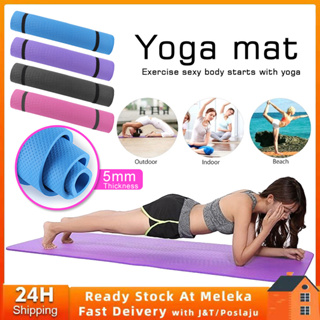 Yoga Exercise Mat Foam 6mm Non Slip Pilates Gym Fitness Roll Up