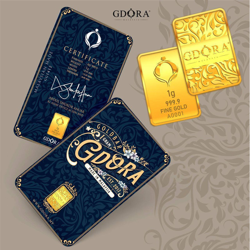 Niza Dora Gold GDora Vintage Edition Gold Bar 1g | Shopee Malaysia