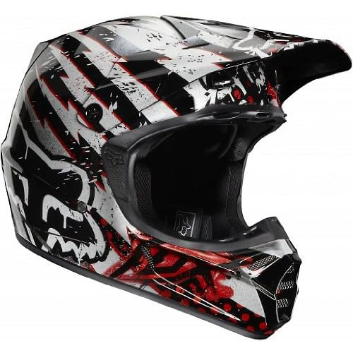 Fox Racing V3 Riot Helmet - Black/Red | Shopee Malaysia