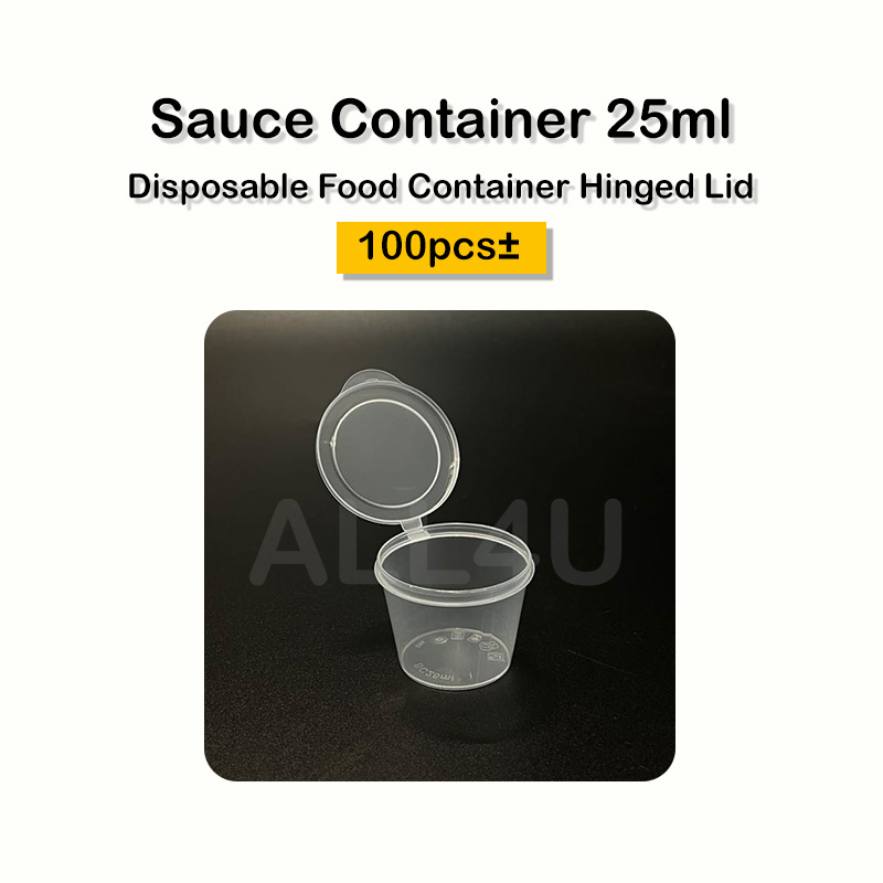 Sauce Container With Lid 25ML Round Disposable Plastic Food Container