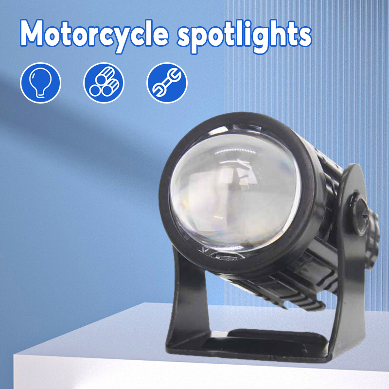 【Ready Stock】White Yellow Dual Color Motorcycle LED Headlight Fisheye ...