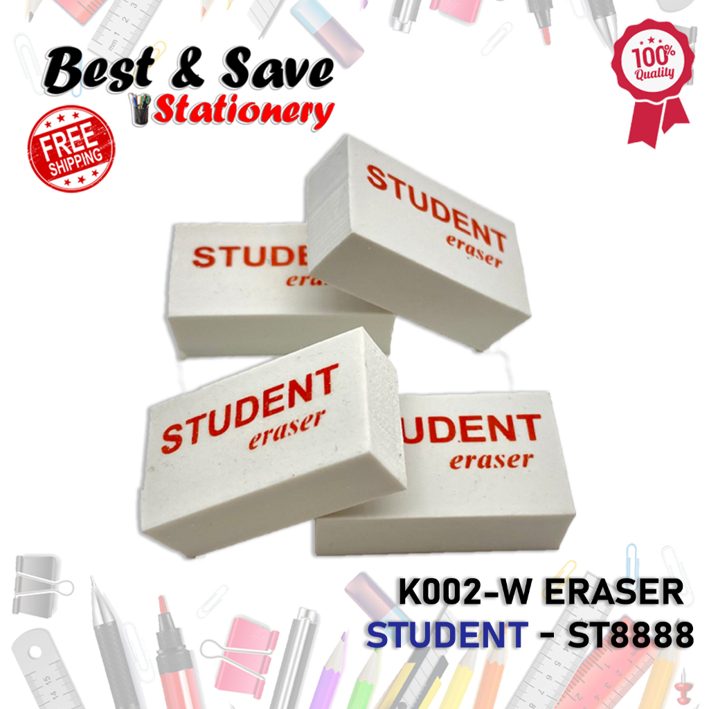 BEST & SAVE 5'S Student Eraser K002W Faster Dust Free Eraser Shopee Malaysia