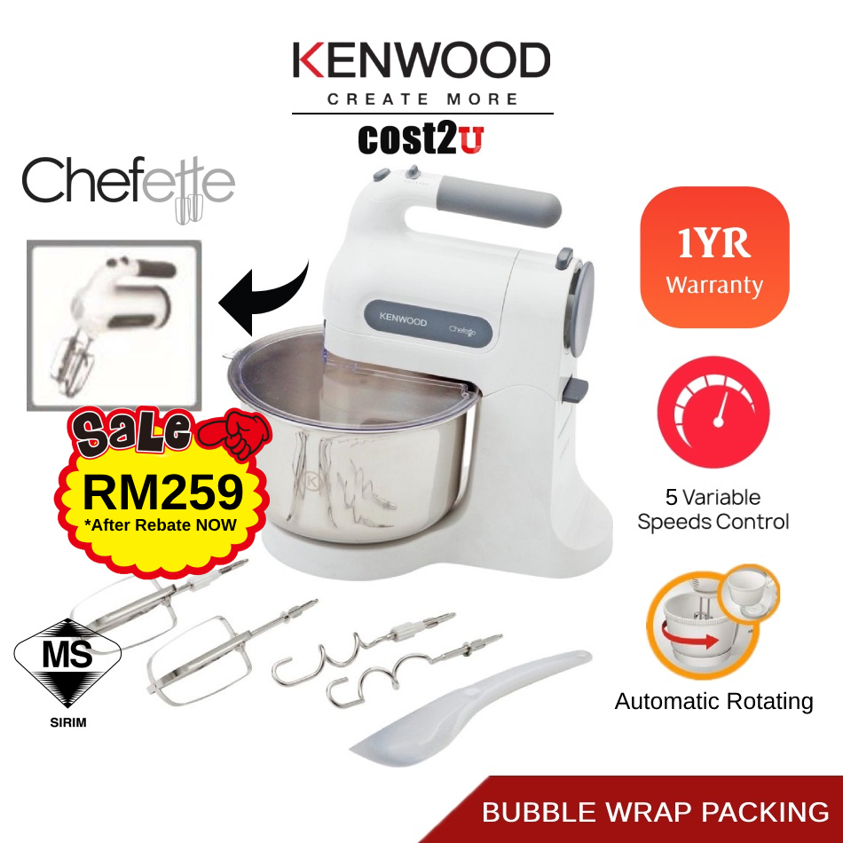 Kenwood chefette hand shop mixer with bowl hm680