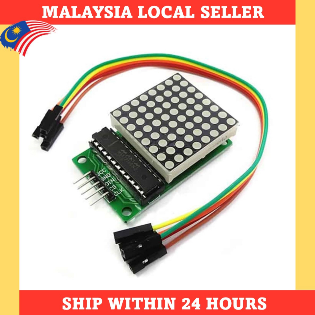 8x8 Dot Matrix Display Module with MAX7219 Driver IC | Shopee Malaysia