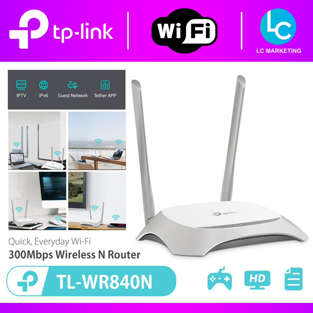 TP-Link TL-WR840N 300Mbps Wireless N Router compatible with IPv6 Router ...