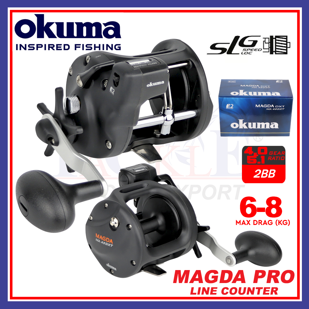Okuma MA-30DXT Magda Pro DXT Linecounters Reel - 2BB Bearings - 4.0:1 Gear Ratio - Right Handed