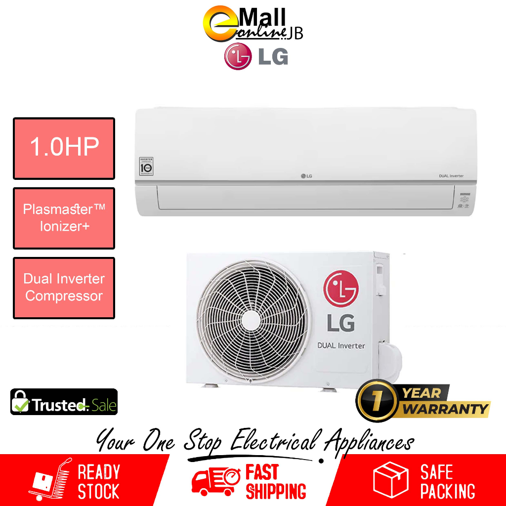 LG 1.0HP S3Q09JA2PA Dual Inverter Premium Air Conditioner with Ionizer ...