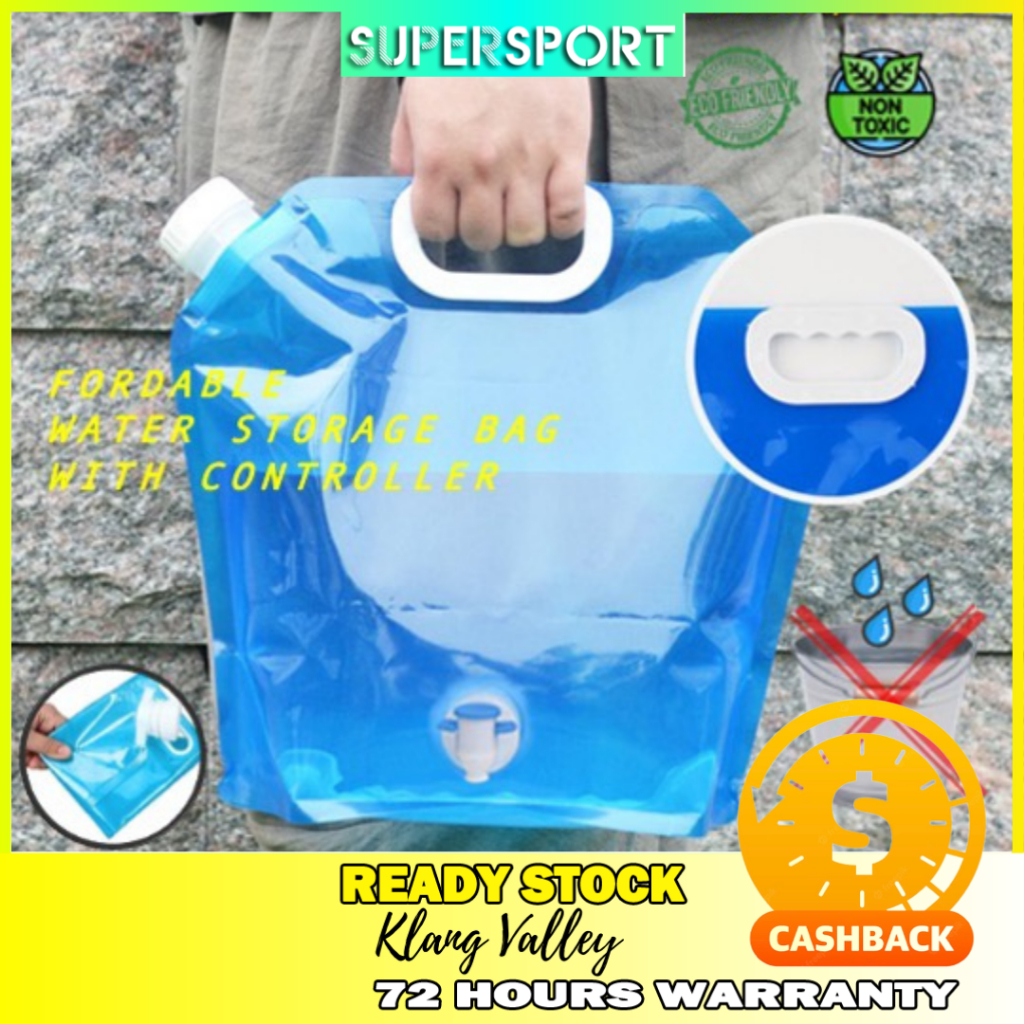 10L Portable Folding Collapsible Water Storage Bag Emergency Water ...