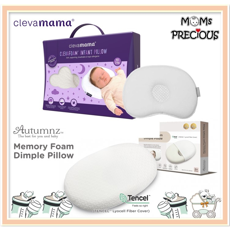 ClevaMama ClevaFoam Infant Pillow / Autumnz Memory Foam Dimple Pillow ...