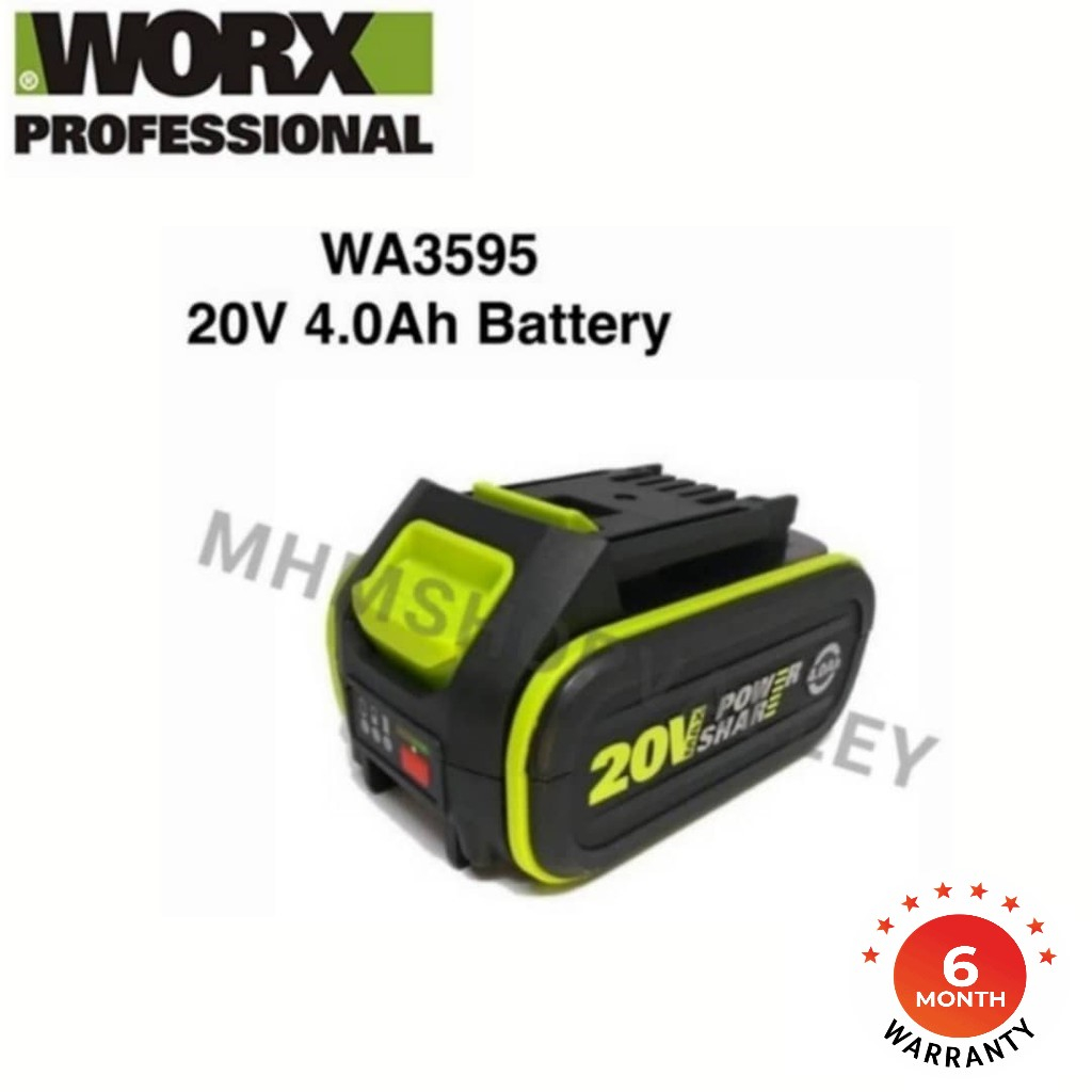 WORX 20V 4.0AH Battery WA3595 WA3016 Compatible with WU172