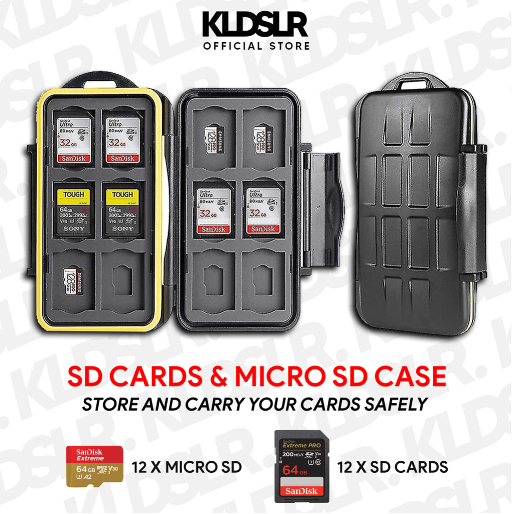 12SD12TF LPE48 Memory Cards Storage Box Waterproof SD/ SDHC/ SDXC