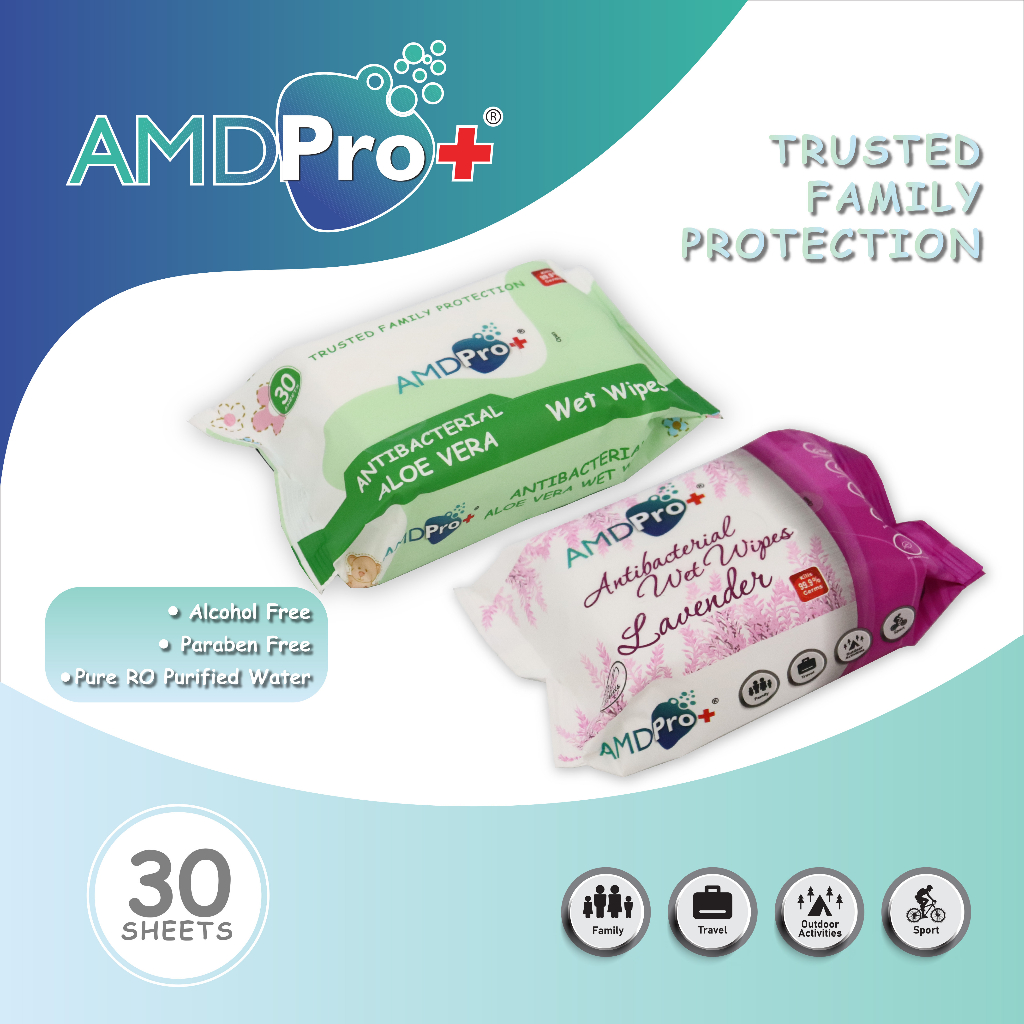AMDPro+ Antibacterial Wipes (30 sheets) Shopee Malaysia
